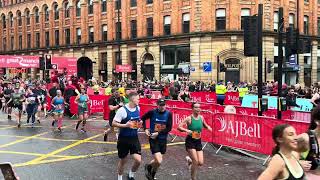 Great Manchester Run watch runners start the AJ Bell half marathon Green Start 26 May 2024 [upl. by Ialohcin]