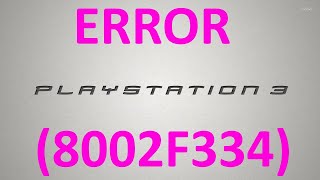 Como arreglar el error 8002F334 ps3 [upl. by Claudie]