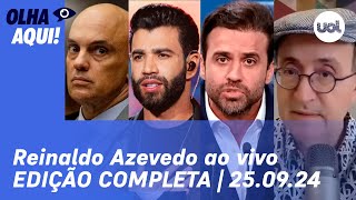 Reinaldo Azevedo ao vivo Pablo Marçal e violência eleitoral caso Gusttavo Lima Moraes e XTwitter [upl. by Horowitz492]