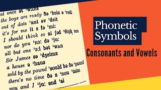 Phonetic Symbols for Consonants and Vowels [upl. by Dafodil]