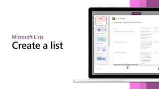 Getting started with Microsoft Lists  Create a list [upl. by Athey]