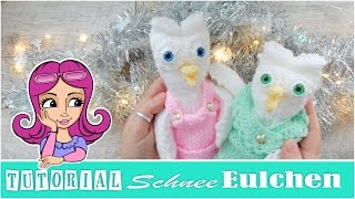 Tutorial Meine Schnee❄Eulchen 💜 Mona amp Lisa kostenlose Strickanleitung Eule DIY [upl. by Conte]