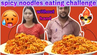 SPICY 🔥🥵 NOODLES EATING CHALLENGE 😱 CHALLENGE [upl. by Irbua552]