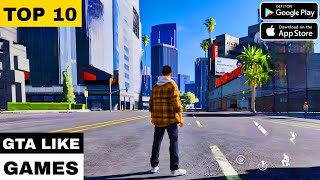 Top 10 New GTA like Open world Games For Android iOS [upl. by Anaiq]