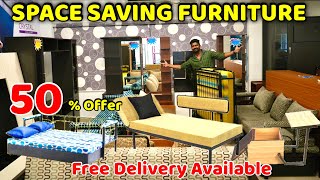 Amazing Space Saving FURNITURE  50 Discount Foldable Cot Dining Table Sofa  Nanga Romba Busy [upl. by Rediah]