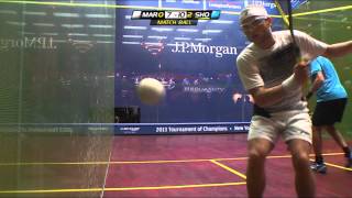 Squash  JP Morgan Tournament of Champions 2013 Round 2 Roundup Part2 [upl. by Yroc261]