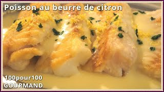 Poisson poêlé sauce beurre de citron [upl. by Neenaej]