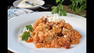 Arroz integral con champiñones y jamón [upl. by Ecnal530]