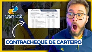 MOSTREI o SALÁRIO LÍQUIDO de um CARTEIRO em 2024  Quais os descontos  Concurso Correios [upl. by Hicks601]