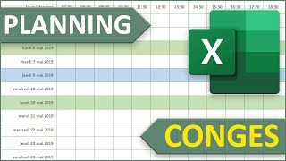 Planning Excel automatique pour le salarié et ses congés [upl. by Llednov141]