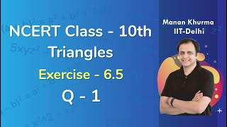 Class 10 Chapter 6 Ex 65 Q 1 Triangles Maths NCERT CBSE [upl. by Earehs]