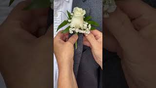 How to put on a boutonniere [upl. by Yanad381]