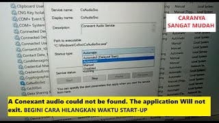 Cara menghilangkan A Conexant audio could not be found The application Will not exit [upl. by Neenad]