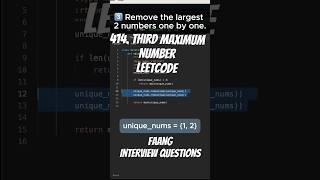 Leetcode 414  Third Maximum Number [upl. by Orodoet]