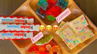 🍫🍭Filling platter with Gummy Blocks Haribo Fantastic MixFruity Pebbles Candy BarKinder Chocolates [upl. by Artapoelc]