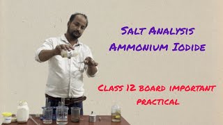 SALT ANALYSIS  CATION AND ANION DETECTION  AMMONIUM IODIDE [upl. by Keven]