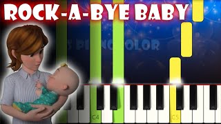 Rockabye Baby  Cocomelon Nursery Rhymes  Piano Tutorial  Karaoke [upl. by Yelhsa714]