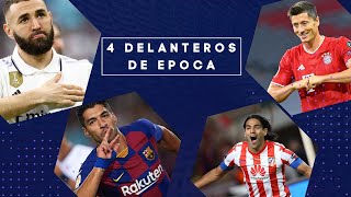 4 delanteros top de la ultima épocabenzema lewandowski luissuarez falcao [upl. by Aneehsat235]