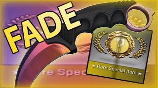 CSGO KARAMBIT FADE UNBOX CRAZY REACTION [upl. by Annohsed]