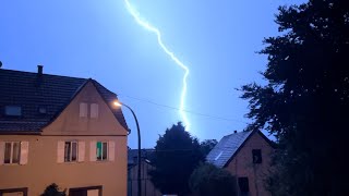 Orage explosif en Alsace  27 Juin 2024 [upl. by Ojeillib]