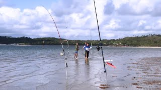 Garantido envergar vara na Pesca de Praia em Praia de CapitãoPE [upl. by Harl]