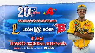 Leones de León 🆚 Indios del Bóer  Liga de Béisbol Profesional Nacional 2024 – 2025 [upl. by Freytag696]