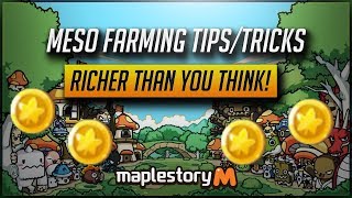 MS Meso Farming TipsTricks Youre Richer Than You Think MapleStory M [upl. by Redienhcs612]