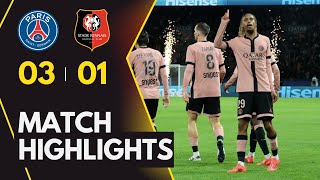 PSG vs Rennes 31 HIGHLIGHTS  Ligue 1 202425  Match Highlights [upl. by Rokach858]