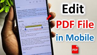 how to edit pdf file in mobile  pdf file editing in mobile  pdf edit kaise kare  pdf editing [upl. by Ailekahs895]