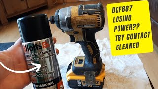 Dewalt DCF887 Power problemsUse contact cleaner [upl. by Kaitlin]