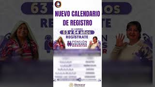 PENSIÓN MUJERES CON BIENESTAR 60 A 64 AÑOS YA HAY CALENDARIO DE REGISTRO [upl. by Laidlaw]