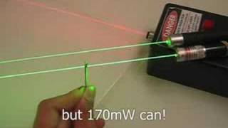 Green Lasers 30mW vs 170mW [upl. by Armilla929]