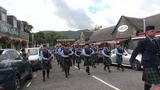 Vale of Atholl Pipe Band  Pitlochry Highland Games Street Parade 2023 [upl. by Bondon]