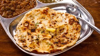 Amritsari Kulcha Recipe  Perfect Crispy Layered Aloo Naan in Tawa  CookingShooking [upl. by Eellehs664]