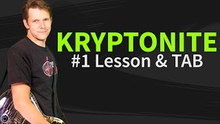 How To Play Kryptonite Guitar Lesson amp TAB  3 Doors Down [upl. by Schulman]