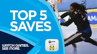 TOP 5 Saves of the week  EHF EURO 2022 Qualifiers amp EHF EURO CUP 2022 [upl. by Acinorav]