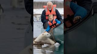 A Heartwarming Tale Bear Cub Rescued from a Tangled Net in an Arctic Landfill polarbear animals [upl. by Marou]