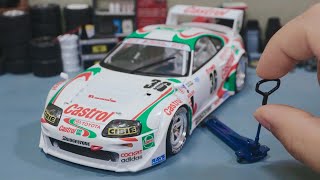 Castrol TOMs Toyota Supra GT Model Car Full Build Step By Step [upl. by Arihsay]