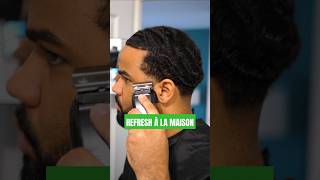 On fait un refresh à la maison 🔥✂️ coiffure haircut taper 360waves shorts [upl. by Arabeila976]