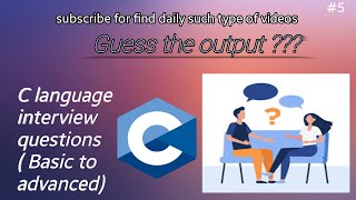 Find Output in C 5 [upl. by Ekenna345]