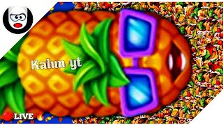 🔴WORMSZONEIO 🐍 GIANT PINEAPPLE SNAKE SKIN  Epic Worms Zone Best Gameplay  Worms Zone Live [upl. by Haramat]