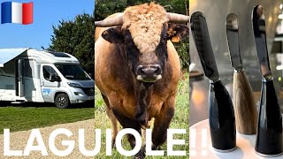 We visit a Laguiole knife factory a cheese dairy and stay at a camper site right in front of cattle [upl. by Giorgio]