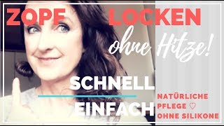 Zopflocken ➰ natürliche Locken ohne Hitze ➰ Locken Refresh CGM [upl. by Laicram]