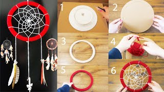 DIY Super Easy Way to Make a Dreamcatcher  Step by step Easy tutorial DiYana [upl. by Anelahs]