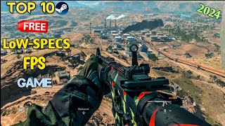 Top 10 Free FPS Games for LowEnd PCs amp Laptops 2024  4GB RAM Intel HD Graphics Friendly [upl. by Ambrogino413]