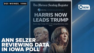 Ann Selzer reviewing data in final Iowa Poll that showed Kamala Harris leading Donald Trump [upl. by Boffa]