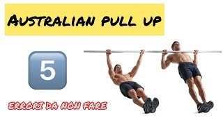 AUSTRALIAN PULL UP rematore con sbarraanellitrx  5 errori da non fare 🖐 [upl. by Eenat134]