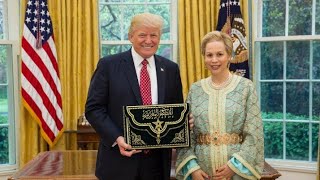 Trump receives Moroccos highest award for Middle East work [upl. by Nerrawed]