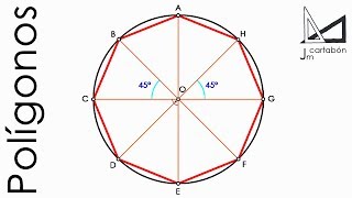 Octógono inscrito en una circunferencia paso a paso [upl. by Teyut825]