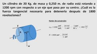 Dinámica Rotacional  Problema 1 [upl. by Elva]